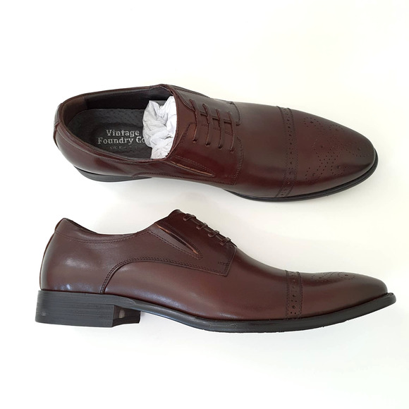 Vintage Foundry Co. Brown Captoe Oxford Lace Shoes main image 12
